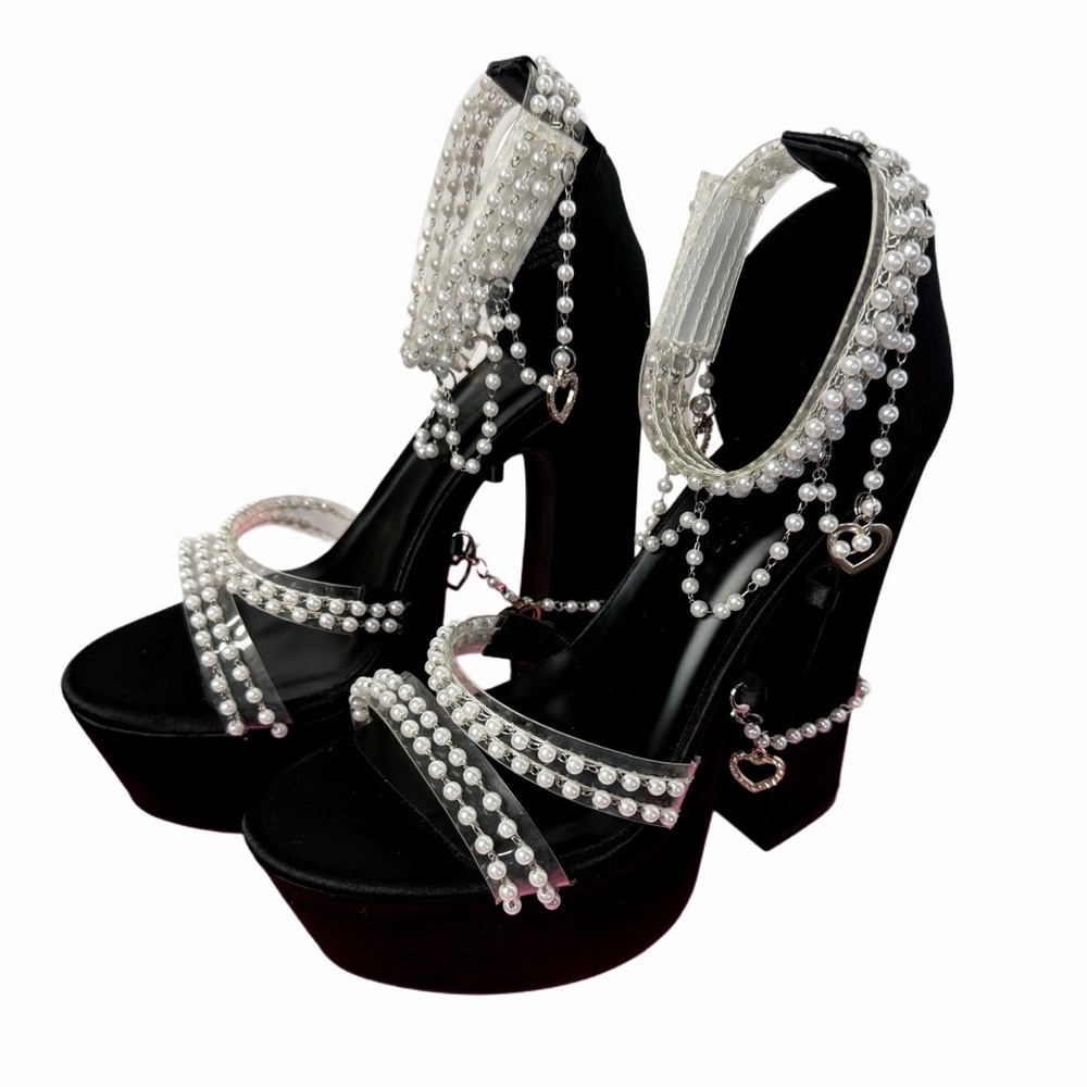 BNIB! Dolls Kill Sugar Thrillz Holy Revolution Platform Heels - Black
